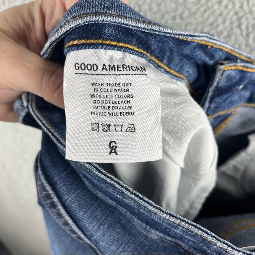 Good American Size 2/26 Raw Hem‎ Good Legs Athletic Side Stripe Skinny Jeans - Picture 13 of 15